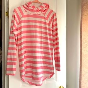 LuLaRoe Amber Hoodie - pink and white stripe